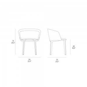 Sillón Lepel Liso Casamania Casamania. Muebles contemporános de diseño italiano.