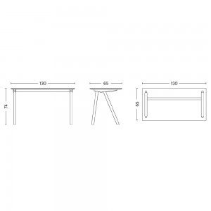 Escritorio Copenhague CPH90 de Hay moderno ideal para oficina.