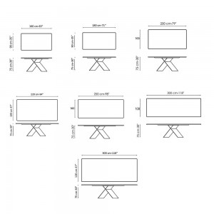 Mesa AX fija madera de Bonaldo. Mesa de madera de calidad italiana.