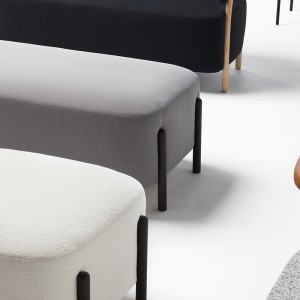 Puff RC Wood Blasco&Vila. Puff de diseño moderno para salón. Colección RC Wood.