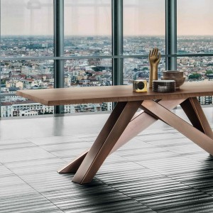 Mesa Big Table fija madera de Bonaldo. Mobiliario de diseño italiano.