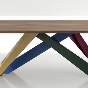 Mesa Big Table fija madera de Bonaldo. Mobiliario de diseño italiano.