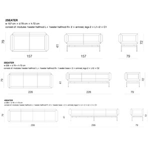 Sofá Segment de Prostoria. Sofas diseño en Muebles Lluesma.