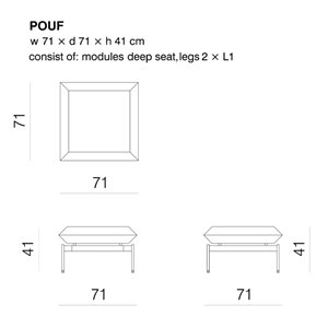 Pouf Segment de Prostoria. Poufs de diseño en Muebles Lluesma.
