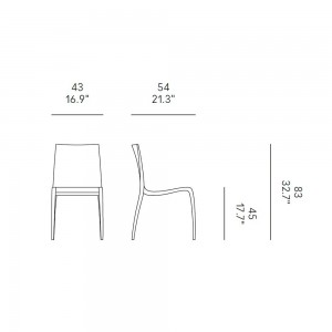 Silla apilable Ki de Horm. Sillas y butacas modernas. Muebles de diseño.