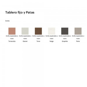 Mesa fija Big Table con acabados en arcilla Bonaldo. Ideal para salón.