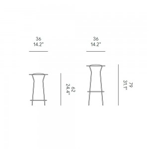 Taburete diseño Bar de Horm. Sillas y taburetes modernos de diseño italiano.