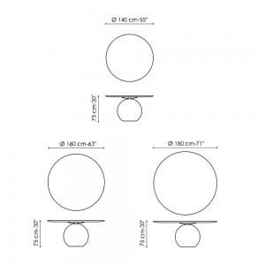Mesa Circus redonda de Bonaldo. Calidad italiana ideal para salón.