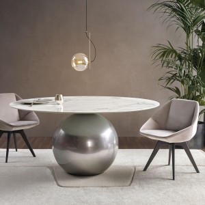 Mesa Circus redonda de Bonaldo. Calidad italiana ideal para salón.