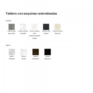 Mesa Cop rectangular con sobre en cerámica o mármol de Bonaldo.