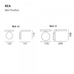 Rea 12-17 LED Artemide. Diseño minimalista de lámpara para interior.