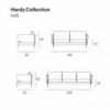 Sofá salón en varias dimensiones Hardy de Blasco&Vila. Sofás de diseño moderno.
