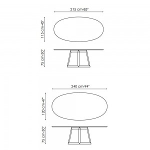 Mesa Greeny ovalada de Bonaldo. Mobiliario de diseño italiano ideal.