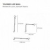 Tolomeo wall led de Artemide. Lámpara en cuerpo de aluminio pulido.
