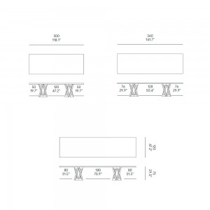 Mesa moderna Quadror 03 de Horm. Mesas fijas y auxiliares de diseño italiano.