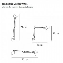 Aplique Tolomeo micro wall Artemide