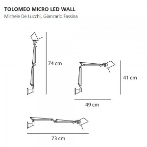 Tolomeo micro Led wall de Artemide. Tienda online lámparas modernas.
