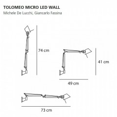 Aplique Tolomeo micro LED wall Artemide