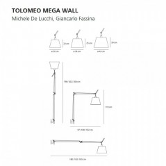 Aplique Tolomeo Mega wall Artemide