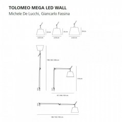 Aplique Tolomeo Mega Led wall Artemide