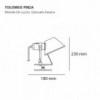 Tolomeo pinza de Artemide. Diseño de iluminación elegante de calidad.