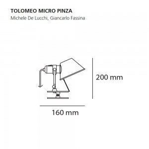 Tolomeo micro pinza de Artemide. Tienda online lámparas modernas.