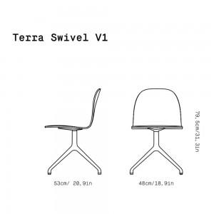 Silla Terra giratoria de Omelette ed. Sillas de diseño ideal para estudio.