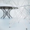 Mesa Octa redonda de Bonaldo. Diseño italiano en variedad de acabados.