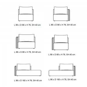 Sofá modular Cape de Softline. Muebles de diseño nórdico. Sofás modulares.