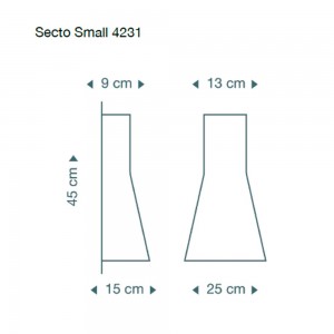 Aplique de pared moderno Secto Small 4231
