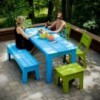 Banco Alfresco de Loll Designs. Productos hechos con material reciclado.