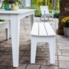 Banco Alfresco de Loll Designs. Productos hechos con material reciclado.