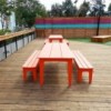 Banco Alfresco de Loll Designs. Productos hechos con material reciclado.