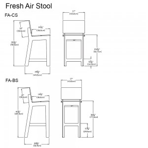 Taburete Fresh Air con respaldo de Loll Designs. Productos hechos con material reciclado.