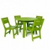 Mesa Alfresco redonda de Loll Designs. Productos hechos con material reciclado.