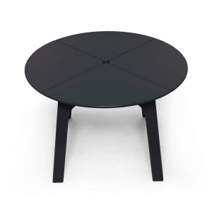 Mesa Alfresco redonda de Loll Designs. Productos hechos con material reciclado.