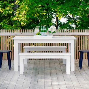 Mesa Fresh Air rectangular de Loll Designs. Productos hechos con material reciclado.