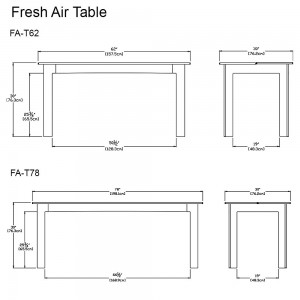 Mesa Fresh Air rectangular de Loll Designs. Productos hechos con material reciclado.