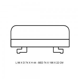 Pouf funcional convertible en cama individual Max para dormitorio de Softline.