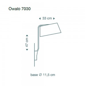 Lampara de pared elegante Secto Owalo 7030