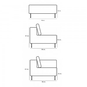 Sofá modular clásico Ohio para salón de Softline. Sofás y sillones de diseño nórdico.