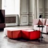 Pouf Opera para salón de Softline. Sillones y poufs de diseño nórdico.