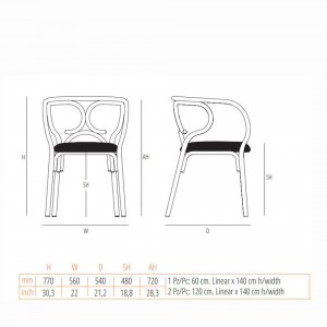Butaca Brezel de GTV Thonet Vienna. Sillas de madera con asiento tapizado.