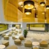 Pouf Aia de Ondarreta. Poufs de diseño. Pouf geométrico para salón.