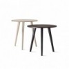 Mesa trio de Novamobili. Compuesta de mader barnizada. Execelente diseño.