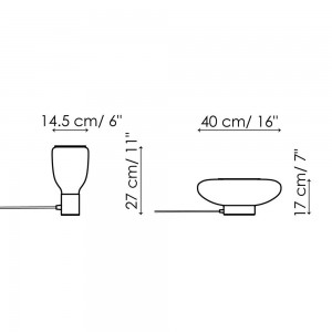 Lámpara Acquerelli Sobremesa de Bonaldo. Diseños para iluminación.