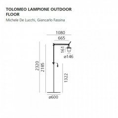 Lámpara pie Tolomeo Lampione Outdoor Artemide
