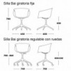 Silla Bai giratoria polipropileno de Ondarreta. Sillas de diseño.