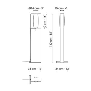 Lámpara Bio-s al suelo de Bonaldo. Diseños italianos de iluminación.