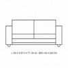 Sofá cama de diseño Victor con posterior ajustable para dormitorio de Softline.
